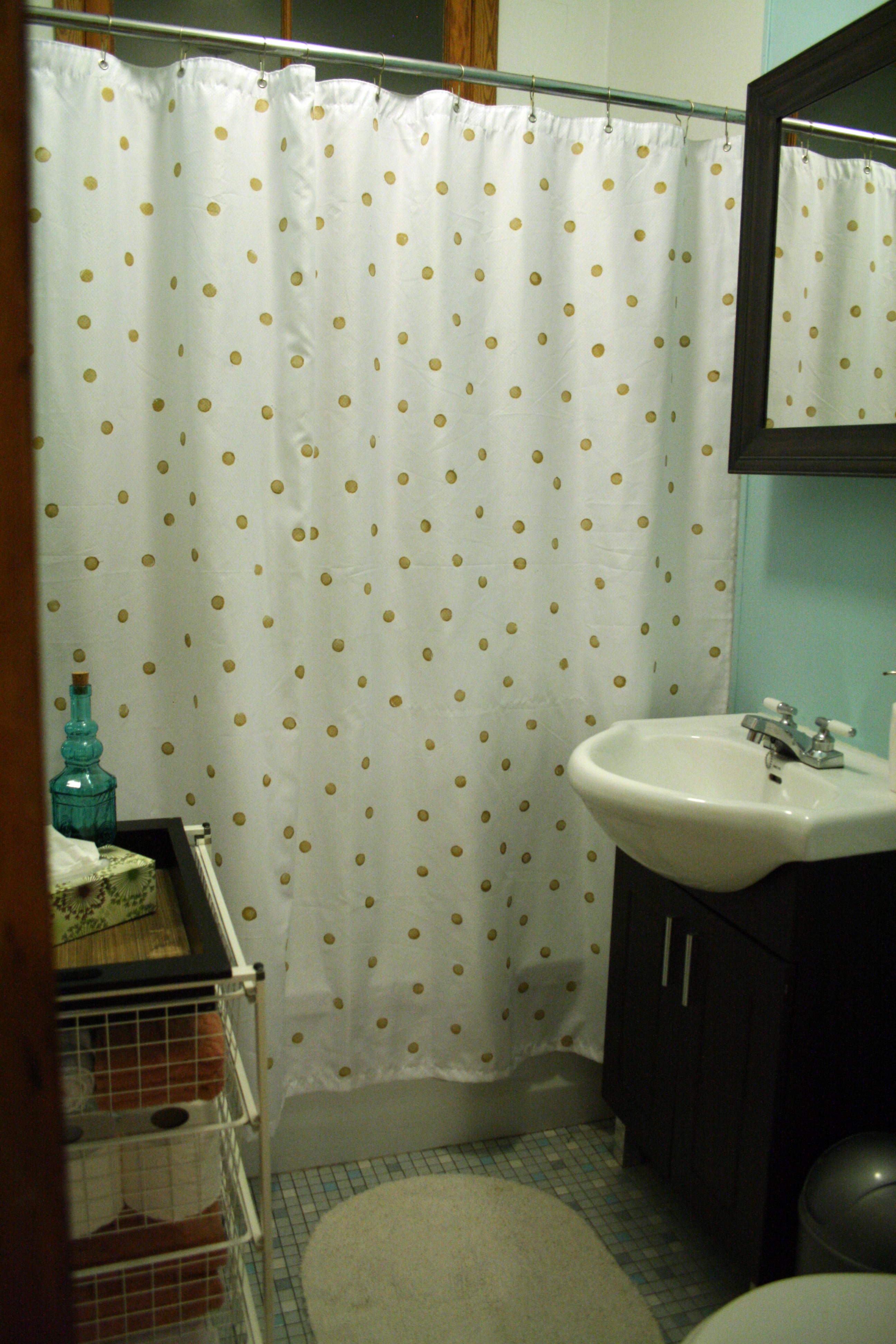 Lush Decor Lillian Shower Curtain Gold Polka Dot Baby Blanket